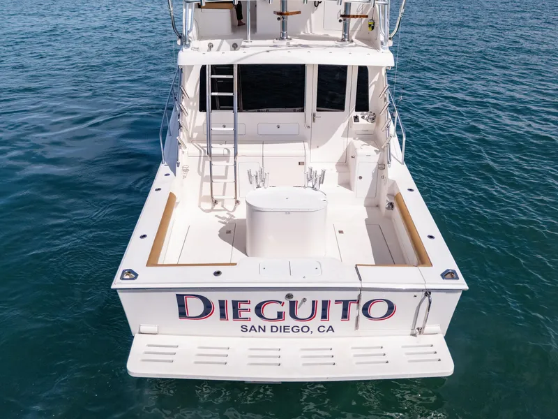 Slide: The Image of Cabo 48 Flybridge 2004 boat named "Dieguito" in San Diego waters. - 44