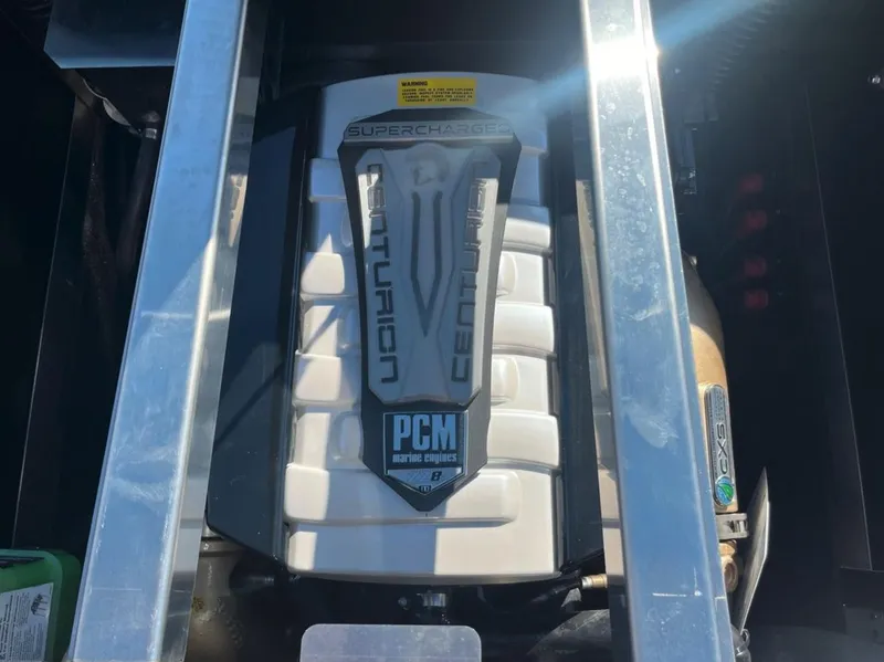 Slide: The Image of 2025 Centurion Ri 265 engine with PCM supercharged motor, viewed from above. - 23