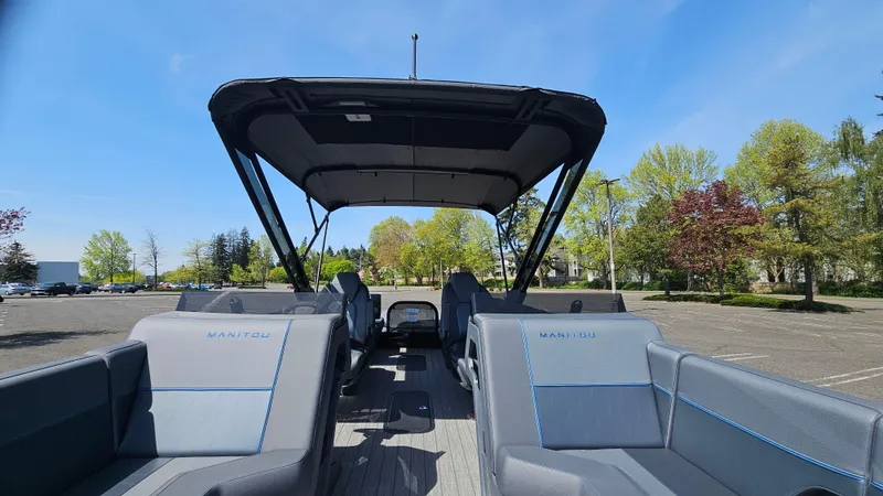 Slide: The Image of Manitou 24' Explore MAX Deck Navigator With 150hp Rotax Stealth Motor 2025 - 52