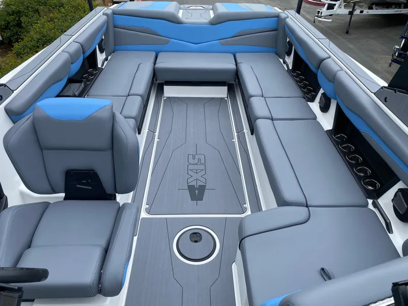 Slide: The Image of Luxurious interior of 2025 Axis T250 boat with spacious seating and modern design. - 5
