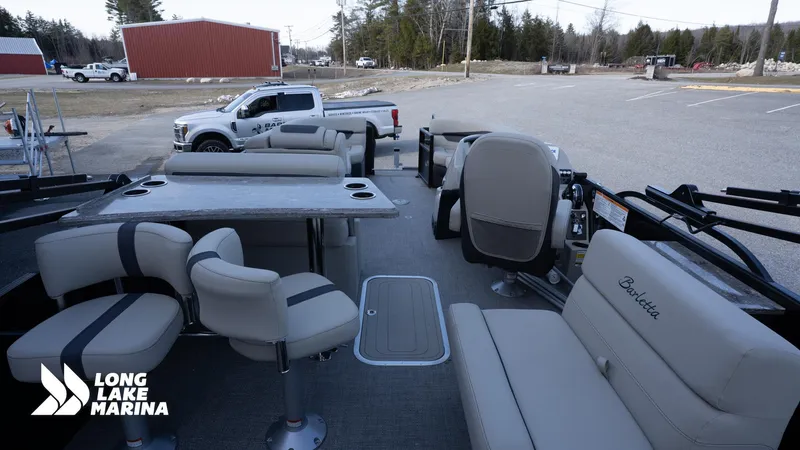 Slide: The Image of Interior of 2022 Barletta 24UE pontoon boat at Long Lake Marina. - 10