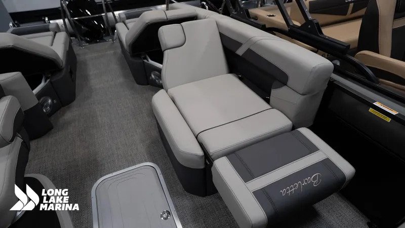 Slide: The Image of Luxurious seating on 2025 Barletta C24M pontoon boat at Long Lake Marina. - 15