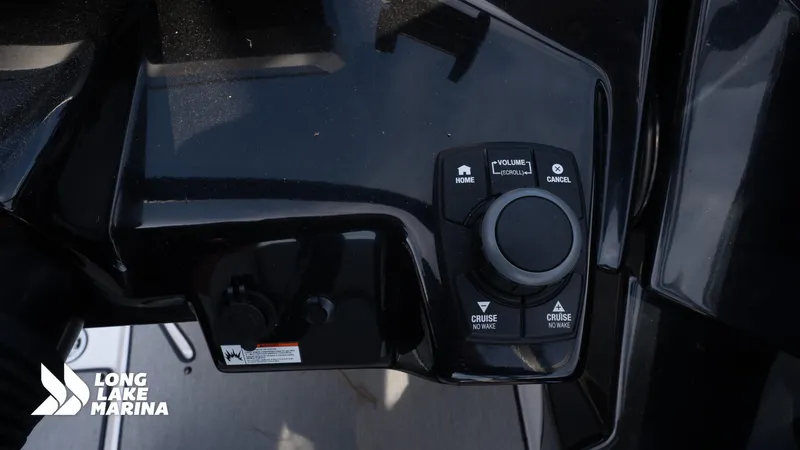 Slide: The Image of Control panel of 2021 Yamaha Boats AR250 with cruise and volume settings. - 11