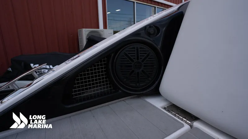 Slide: The Image of 2021 Yamaha AR250 boat speaker detail at Long Lake Marina. - 14