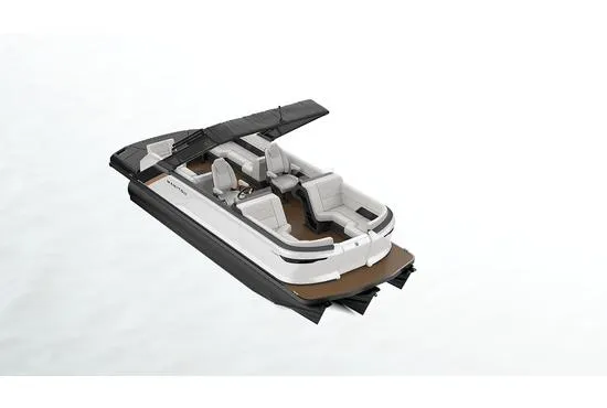 The Image of 2025 Manitou 22 CRUISE MAX pontoon boat with sleek design and spacious seating. - 0