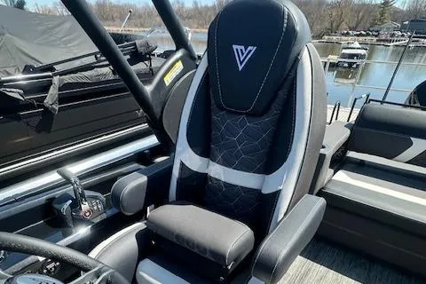 Slide: The Image of Luxurious Viaggio Diamante S 2025 boat seat with sleek design and waterfront view. - 26