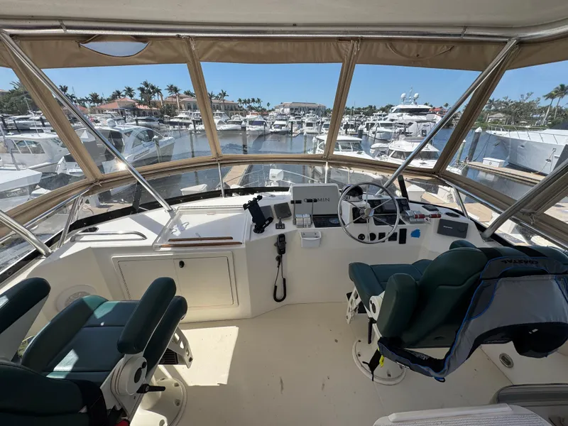 Slide: The Image of 14 2005 Sabreline 47 Flybridge Helm 4 - 11