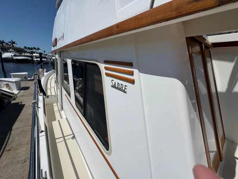 Slide: The Image of 53 2005 Sabreline 47 Exterior Side Deck - 50