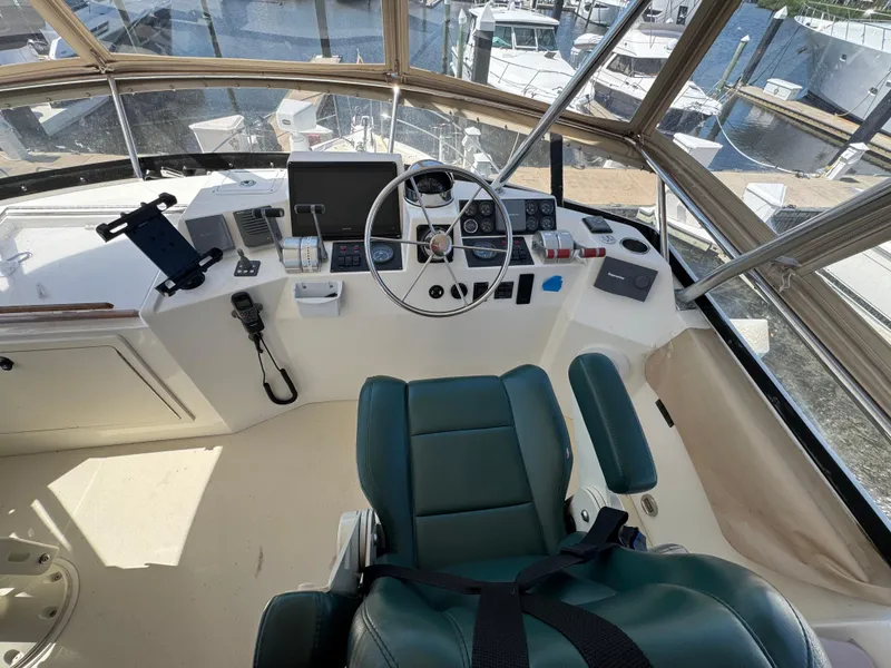 Slide: The Image of 12 2005 Sabreline 47 Flybridge Helm 2 - 9