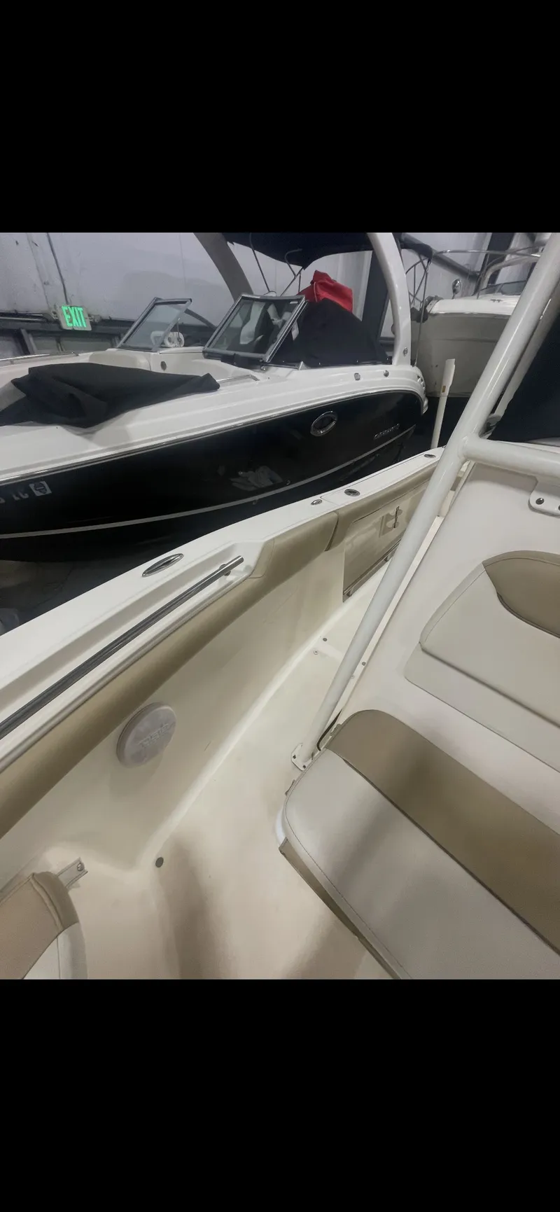 Slide: The Image of Interior view of a 2019 Pioneer 202 Sportfish boat. - 8