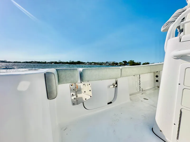 Slide: The Image of 2020 Sportsman Open 282 Center Console boat interior with ocean view. - 20