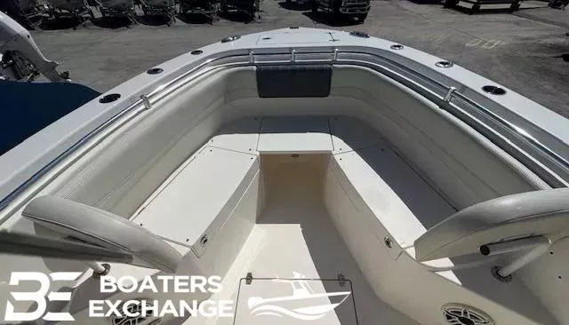 Slide: The Image of 2020 Cobia 262 boat interior with seating, showcased by Boaters Exchange. - 10