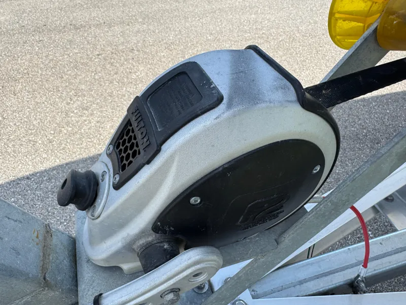 Slide: The Image of Boat trailer winch on a 2023 Robalo 246 Cayman. - 22