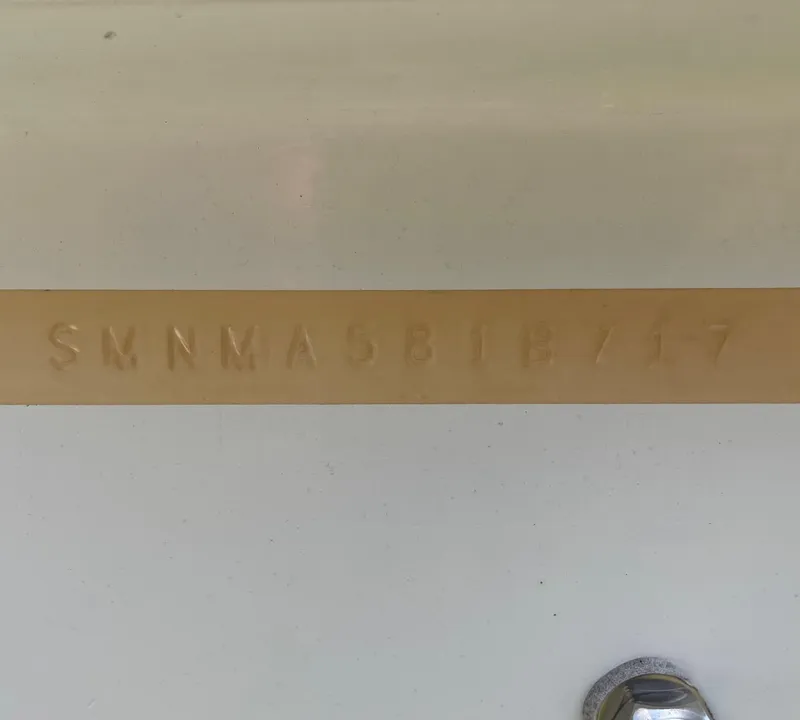 Slide: The Image of 2017 Sportsman Masters 207 Bay Boat hull identification number. - 33