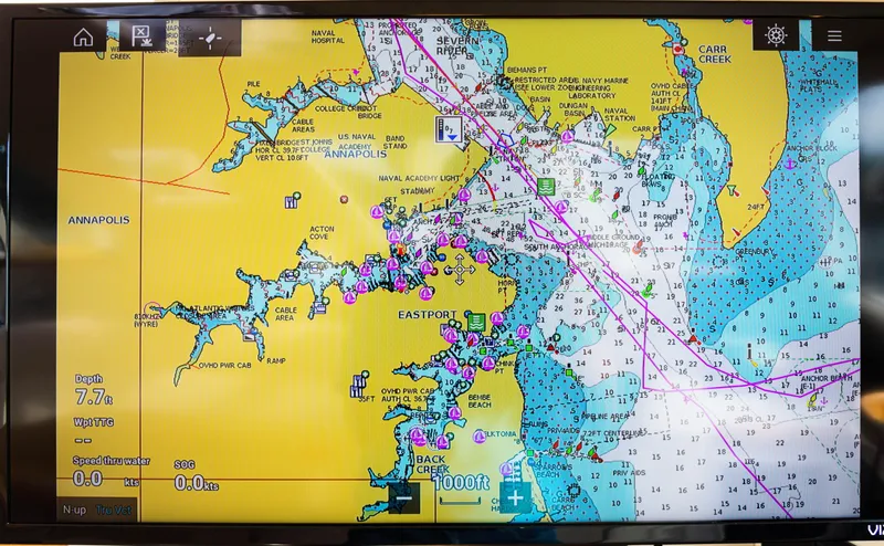 Slide: The Image of Marine navigation display showing Annapolis waterways on a Balance 451, 2017 model. - 35