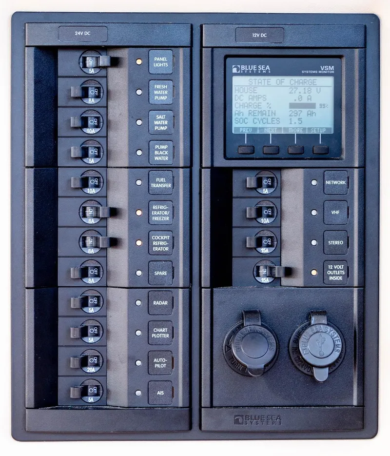 Slide: The Image of Balance 451 electrical panel, 2017 model, featuring switches and digital display. - 37