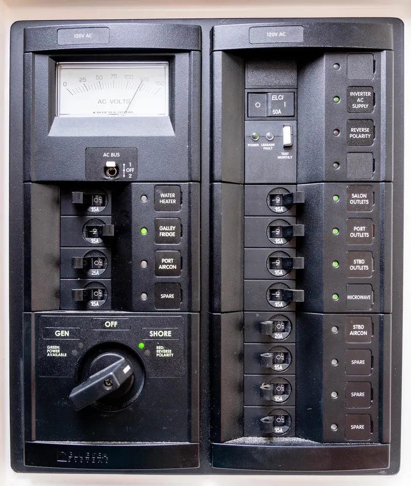 Slide: The Image of Electrical control panel with switches and indicators, Balance 451 model, 2017. - 38