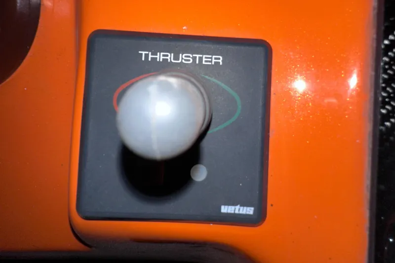 Slide: The Image of Thruster control knob on 2017 Statement 350 Open boat dashboard. - 20