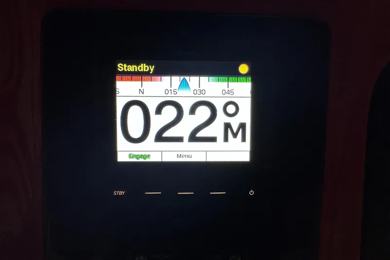 Slide: The Image of Digital compass display on 2017 Statement 350 Open boat, showing heading 022 degrees. - 21