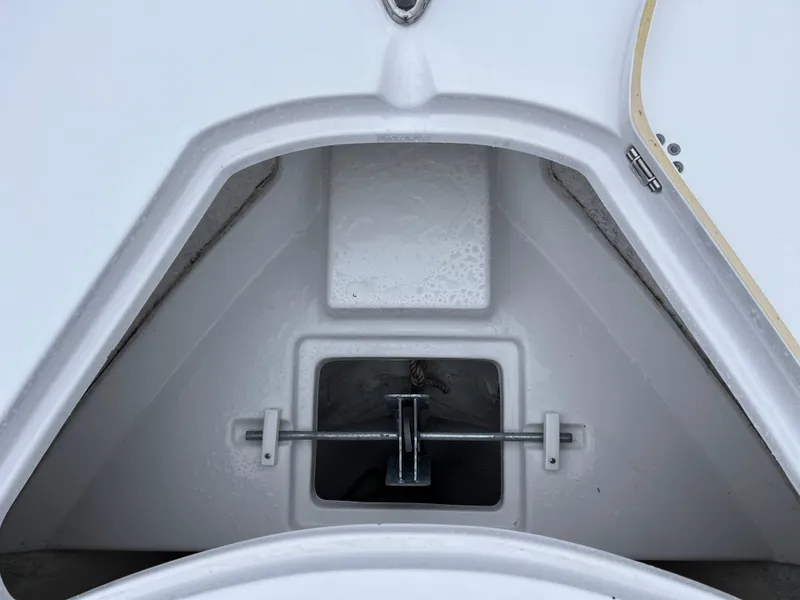 Slide: The Image of 2022 Sportsman Heritage 231 Center Console anchor storage compartment. - 11