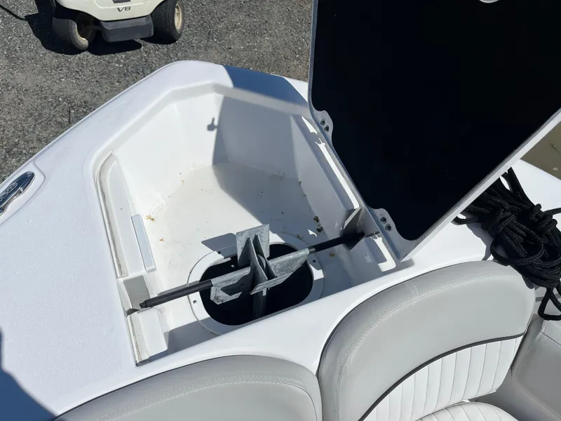 Slide: The Image of Anchor storage compartment on a 2021 Sea Fox 248 Commander boat. - 16