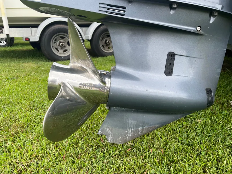 Slide: The Image of Propeller of a 2021 Sea Fox 248 Commander boat on grass. - 22