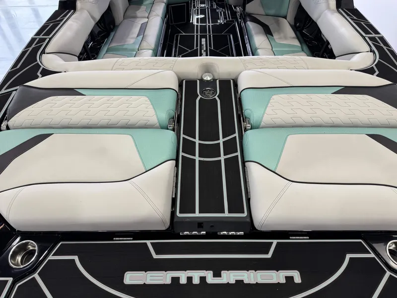 Slide: The Image of 2024 Centurion RI 245 boat interior with stylish seating and modern design. - 10
