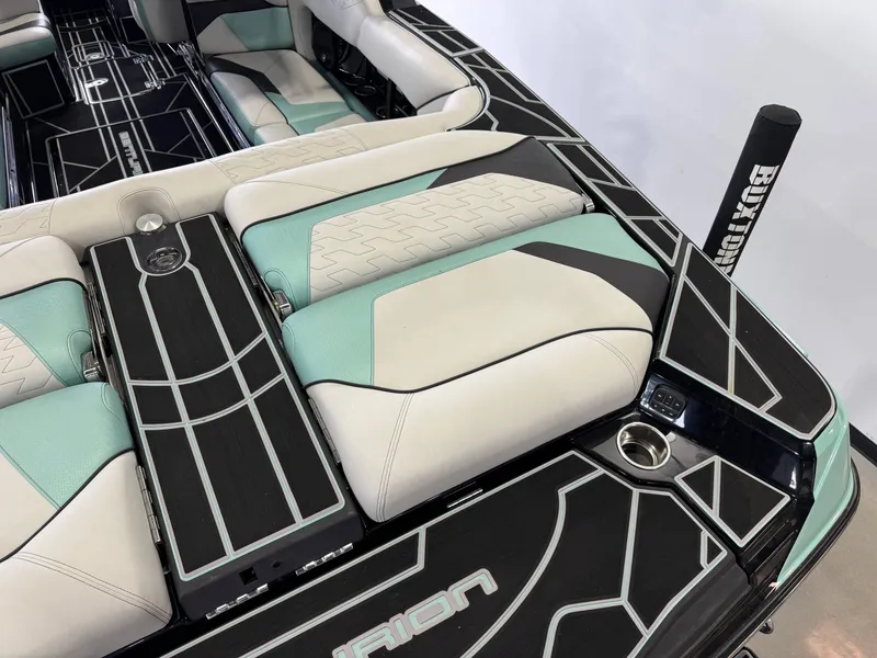 Slide: The Image of 2024 Centurion RI 245 boat interior with stylish seating and modern design. - 11