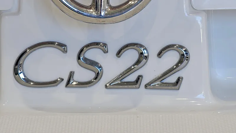 Slide: The Image of Chrome "CS22" emblem on a 2020 Cobalt model. - 28