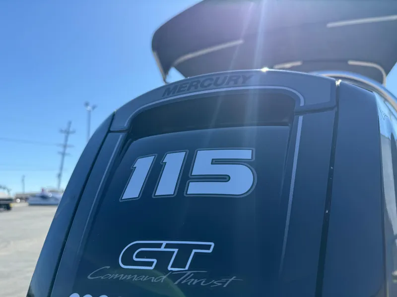 Slide: The Image of Mercury 115 Command Thrust outboard motor on 2019 South Bay 222CR boat. - 25