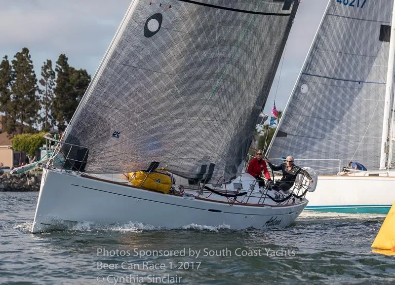Slide: The Image of Sailing yacht Beneteau First 44.7, 2005 model, participating in Beer Can Race 2017. - 0