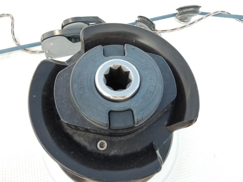 Slide: The Image of Winch mechanism on 2005 Beneteau First 44.7 sailboat deck. - 16