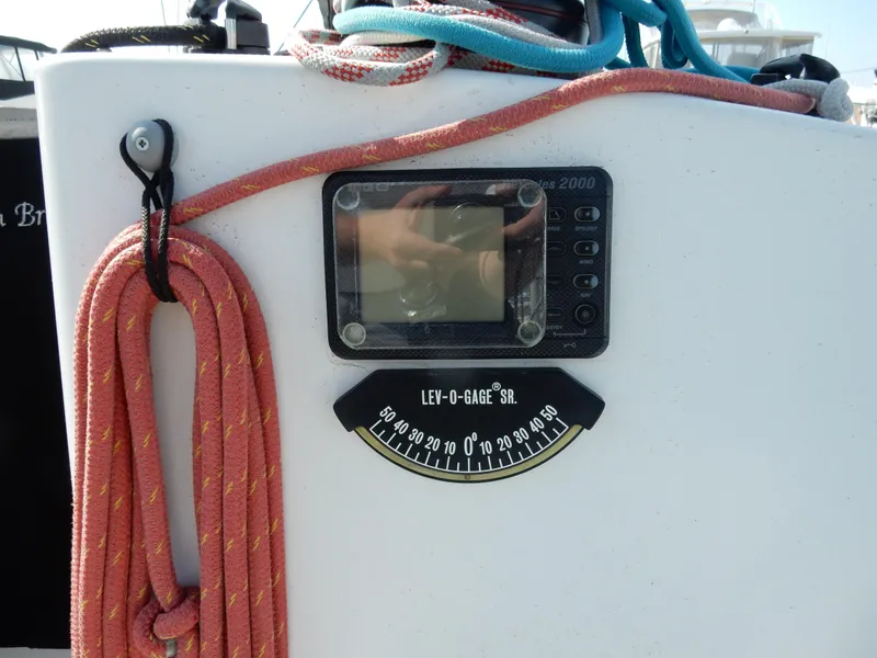 Slide: The Image of Control panel and ropes on a 2005 Beneteau First 44.7 sailboat. - 17