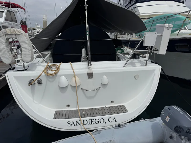 Slide: The Image of Beneteau First 44.7 sailboat, 2005 model, docked in San Diego marina. - 35