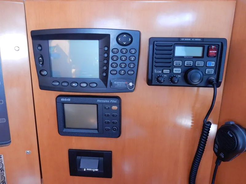 Slide: The Image of Navigation and communication equipment on a 2005 Beneteau First 44.7 yacht. - 7