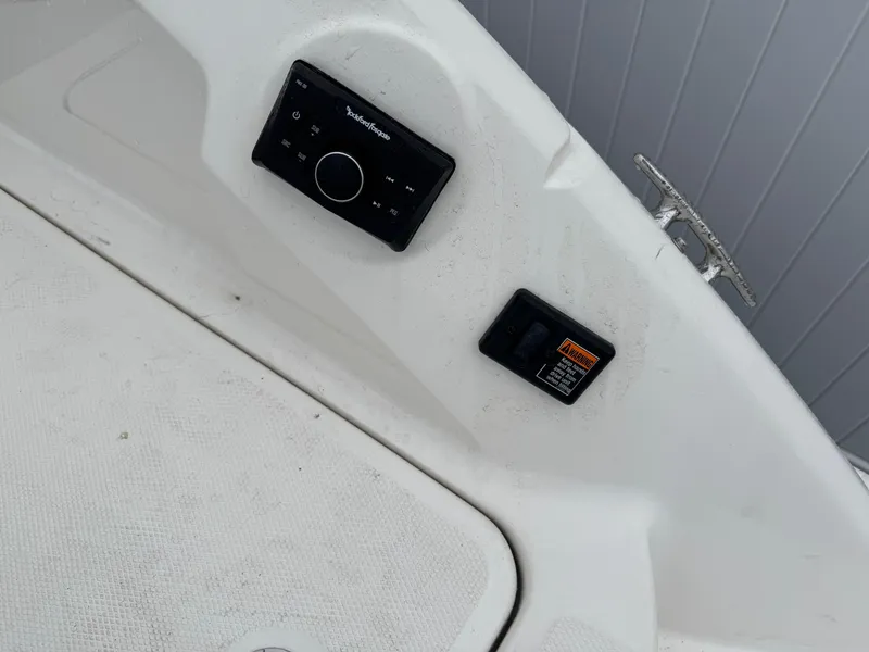 Slide: The Image of Control panel on 2017 Sea Ray SLX 230 boat interior. - 4