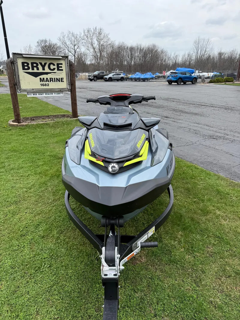 Slide: The Image of 2024 Sea-Doo RXT-X 325 in Ice Metal/Manta Green at Bryce Marine. - 4