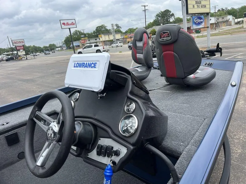 Slide: The Image of 2022 Ranger RT178C boat interior with Lowrance Elite system and dual seats. - 26