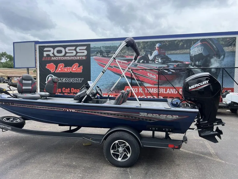 Slide: The Image of 2022 Ranger RT178C boat with Mercury engine at Ross Motorsports dealership. - 4