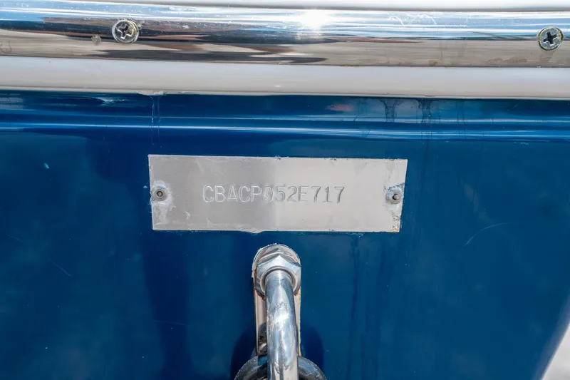 Slide: The Image of Hull identification number on a 2017 Cobia 237 CC boat. - 35