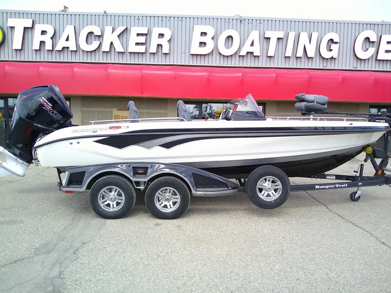 Slide: The Image of 2024 Ranger 620FS Pro boat at Tracker Boating Center, side view. - 0