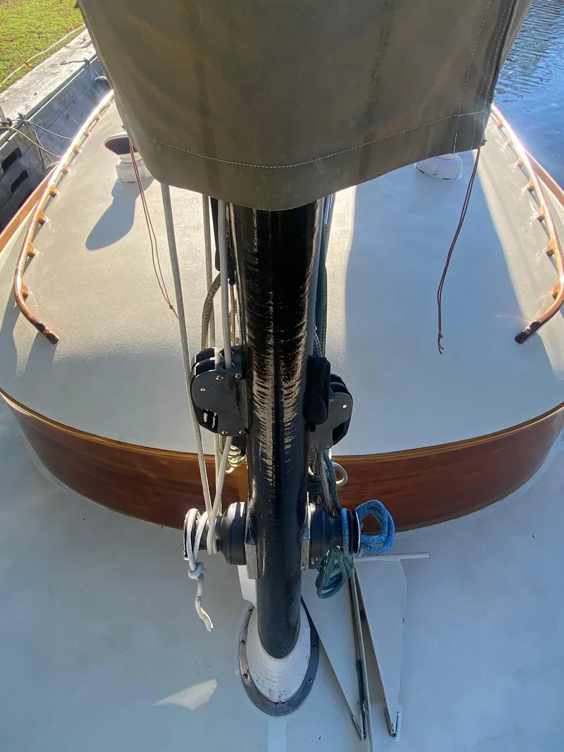 Slide: The Image of Custom 37ft Catboat Yacht Adaptation Barnegat Bay A-Cat 2012 - 106