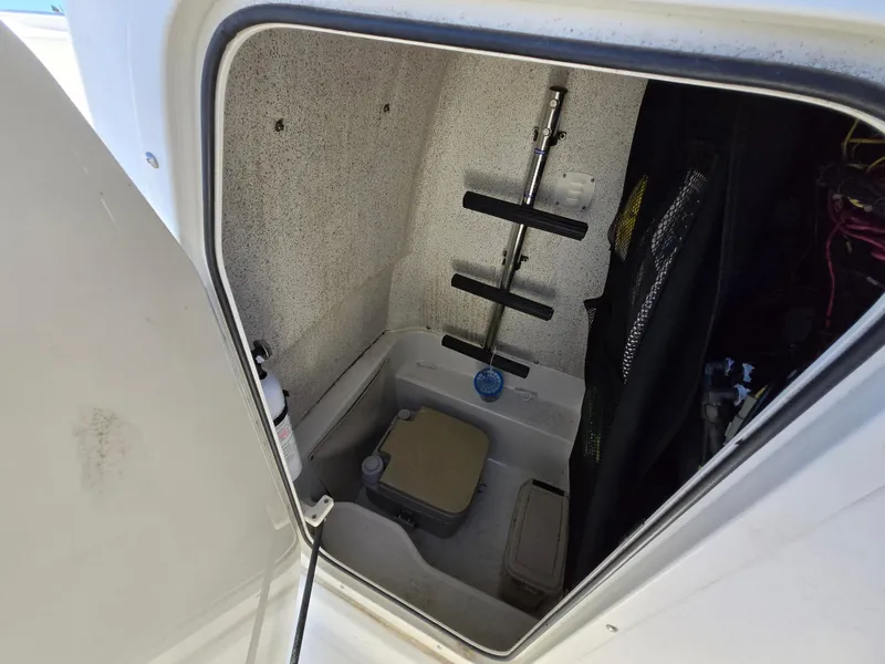 Slide: The Image of 2009 Hydra-Sports Vector 2200 CC boat storage compartment interior. - 28