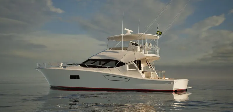 The Image of 2026 Pro Boat Yachts Pro Boat 68 cruising on calm waters under a cloudy sky. - 0