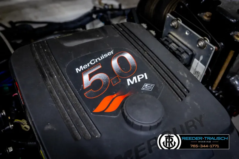 Slide: The Image of MerCruiser 5.0 MPI engine in 2006 Crownline 230 LS boat. - 49