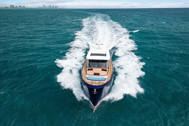 Slide: The Image of Steeler 60 S Performance yacht cruising on open sea, 2021 model. - 4