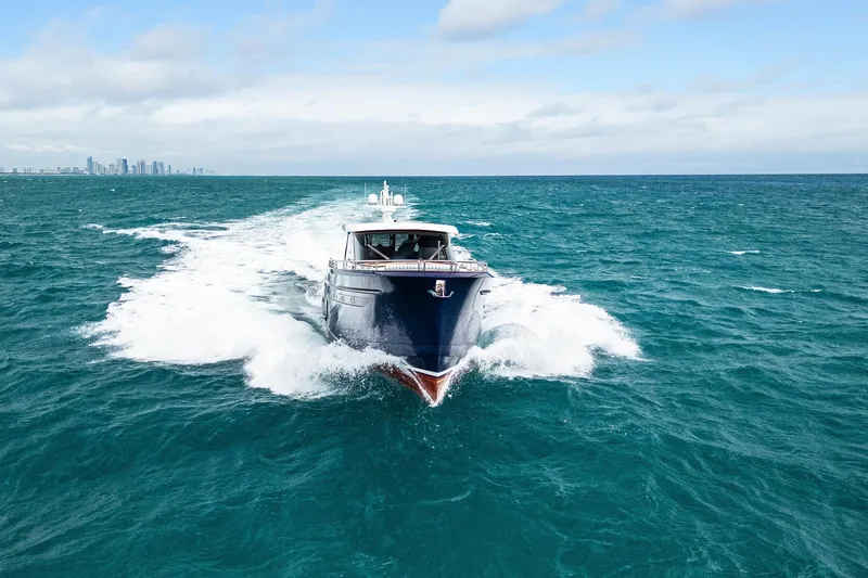 Slide: The Image of Steeler 60 S Performance yacht cruising on open sea, 2021 model. - 7