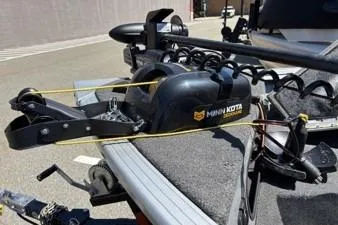 Slide: The Image of 2023 Smoker Craft Excursion 176 DC with Minn Kota trolling motor on deck. - 5