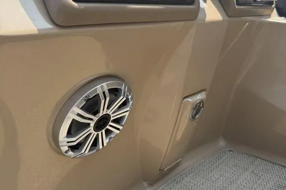 Slide: The Image of Speaker and panel detail on 2018 Bennington 23GSRFB boat interior. - 14