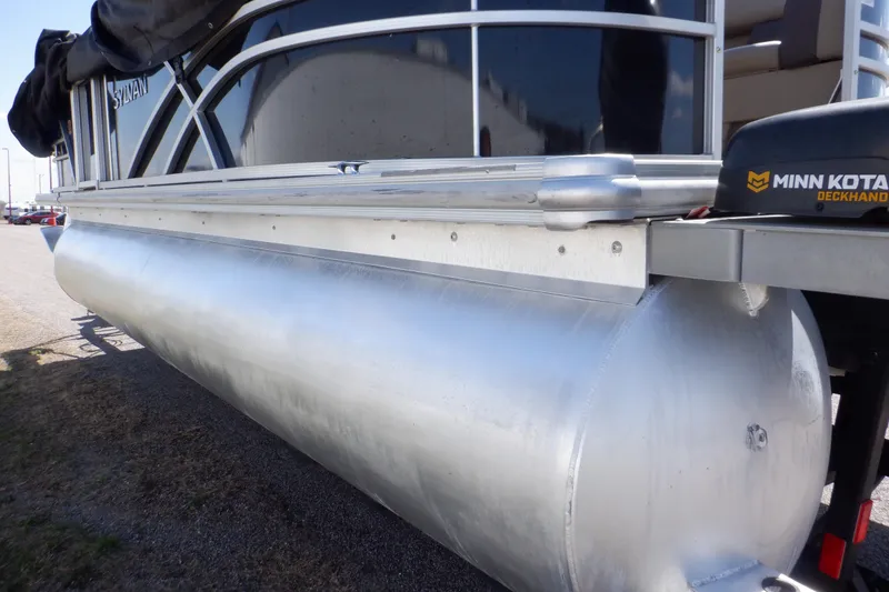 Slide: The Image of 2021 Sylvan Mirage 820 LZ pontoon boat with Minn Kota motor, side view. - 42